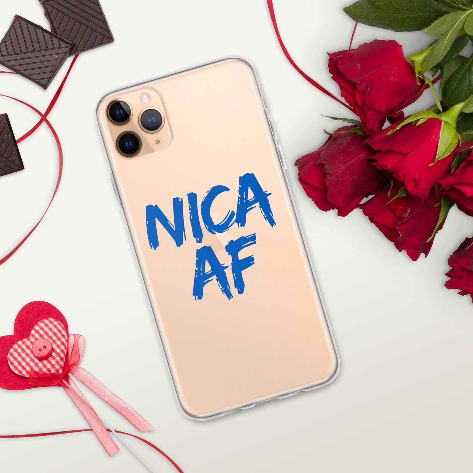 Clear Case for iPhone®- NICA AF Funny - Image 4