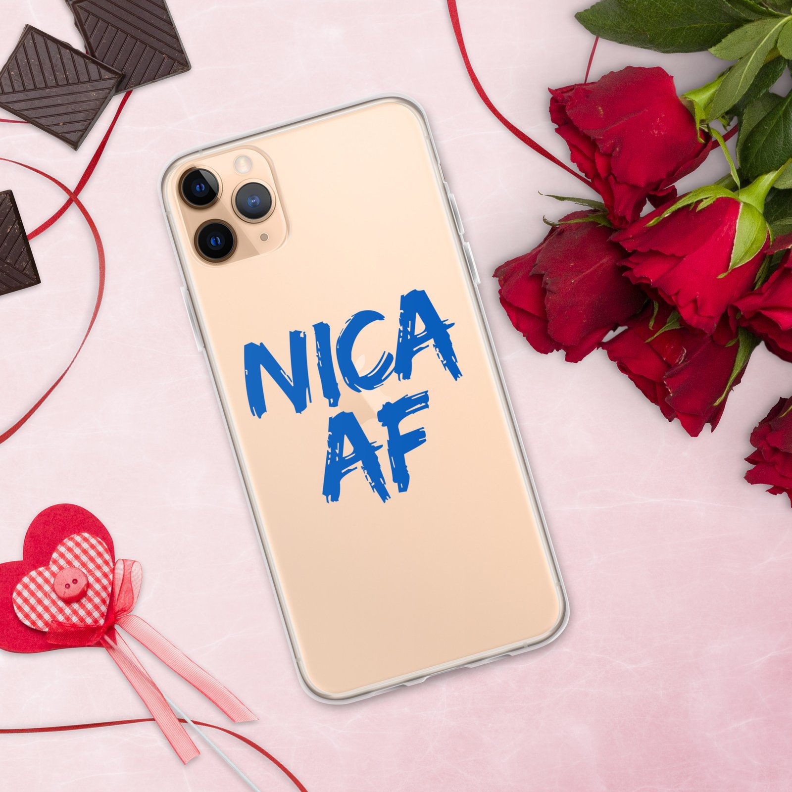 Clear Case for iPhone®- NICA AF Funny - Image 3
