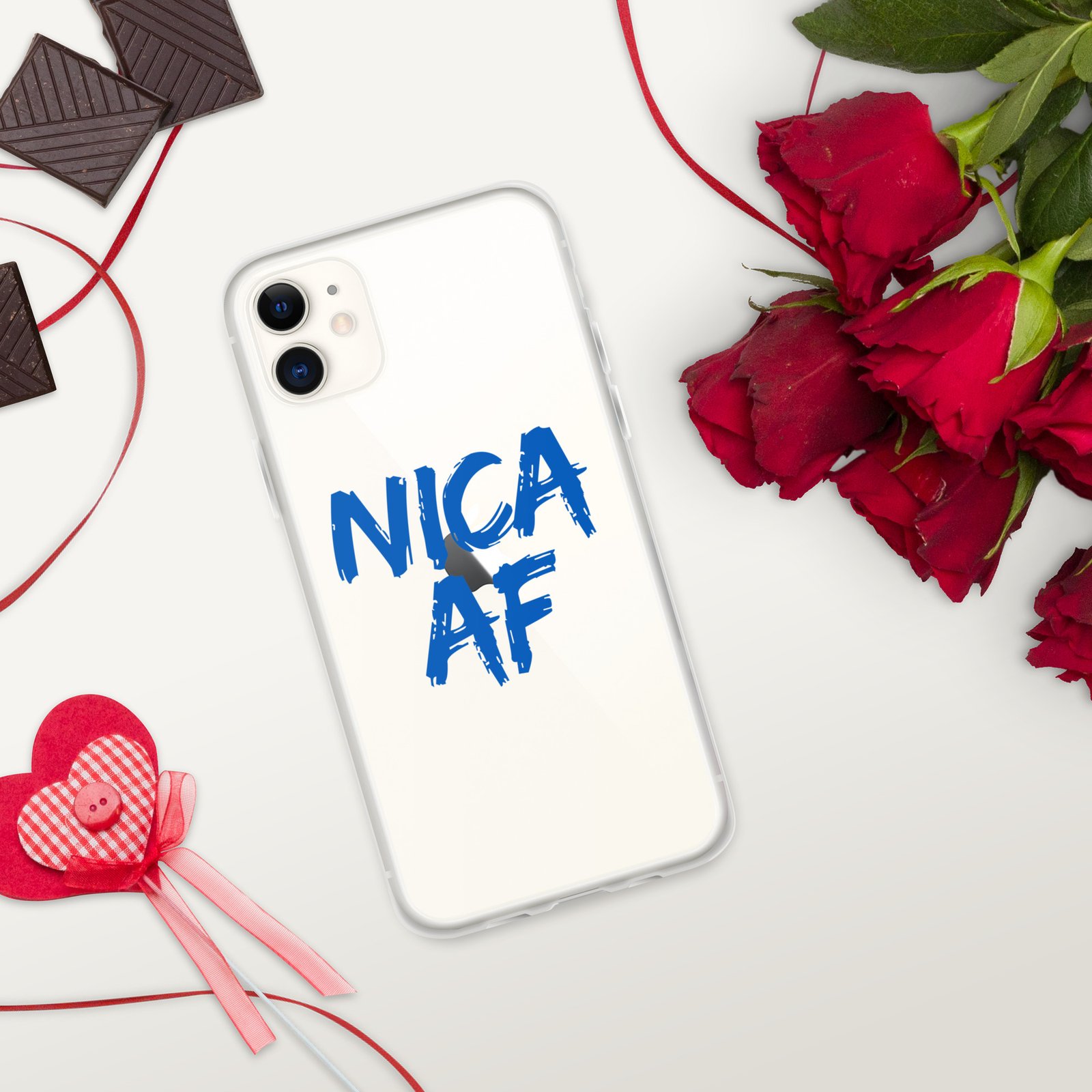 Clear Case for iPhone®- NICA AF Funny - Image 8