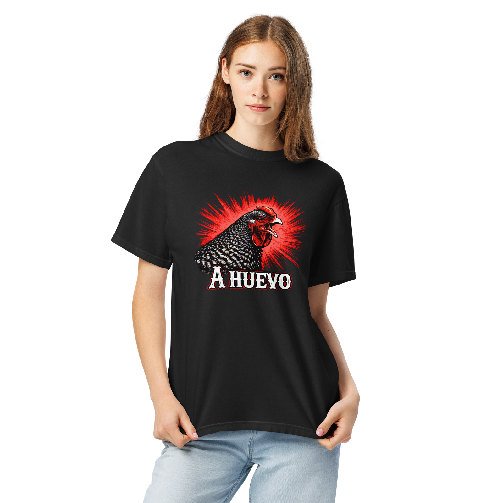 A Huevo Chicken T-Shirt – Funny Nicaraguan Slang Graphic Tee, Unisex Streetwear Shirt - Image 4