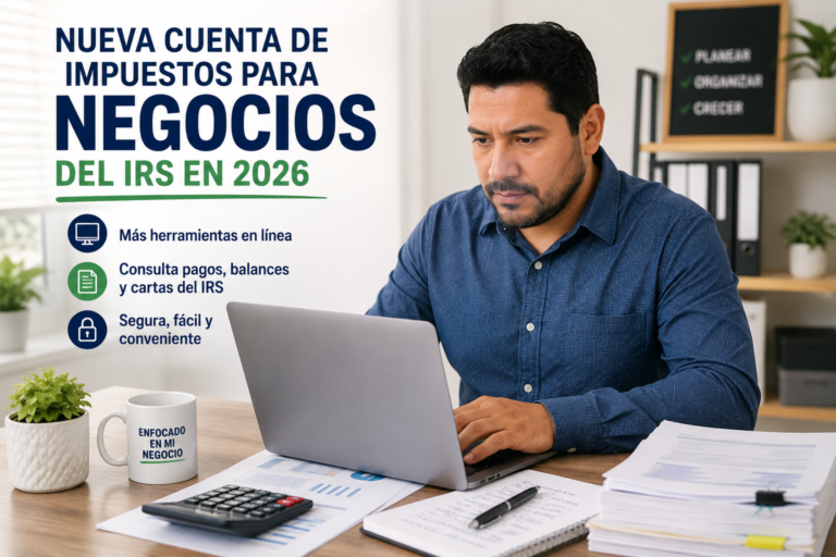IRS Business Tax Account 2026 para pequeños negocios